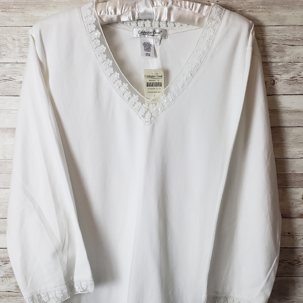 Brand New! Coldwater Creek Lace V-Neck